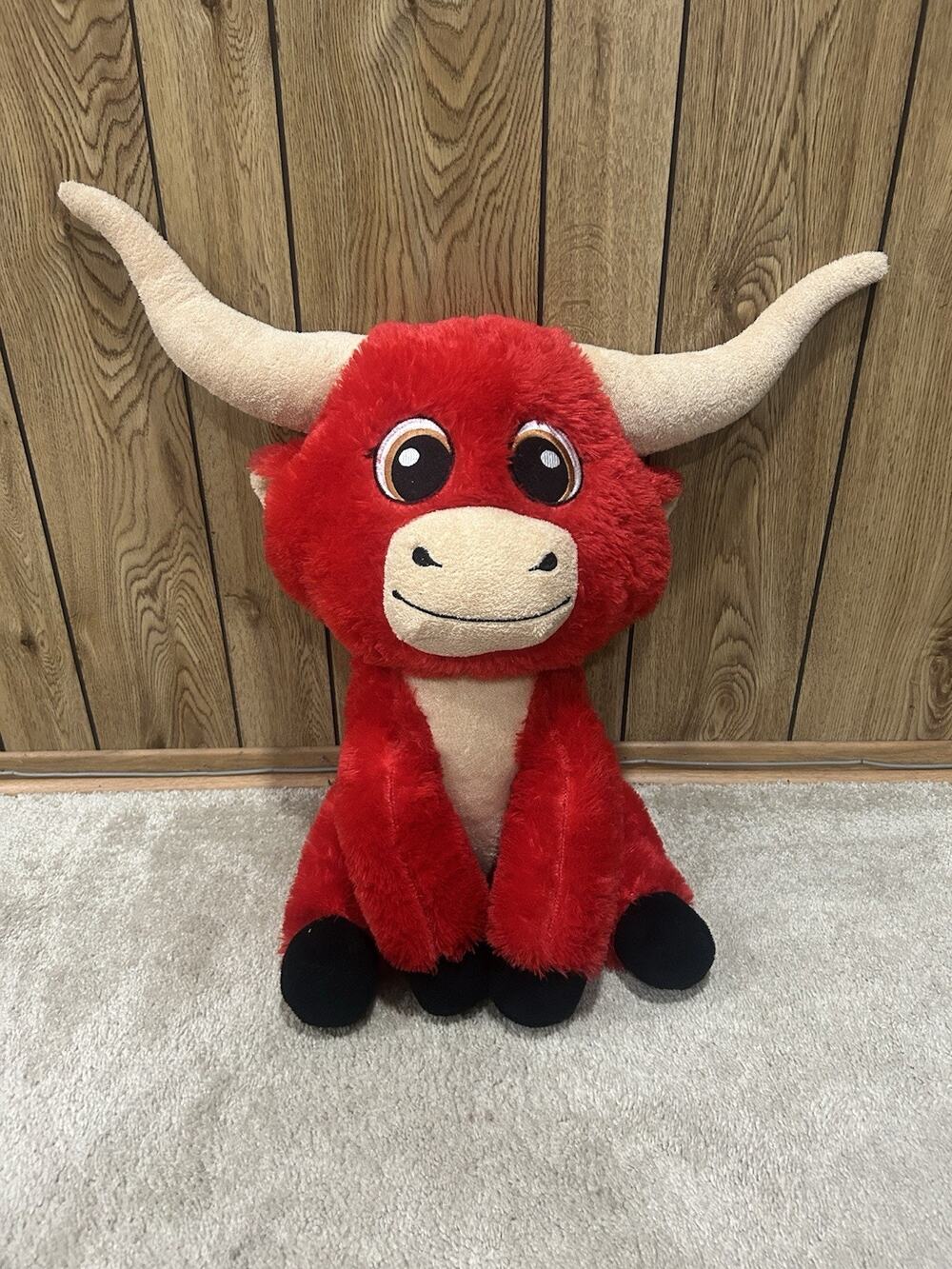 Goffa Large Red Bull Plush Stuffed Animal 20" w Tags Chicago Mascot
